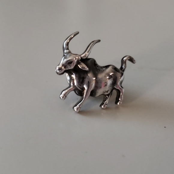 John Hardy Bull Sterling Silver Tie clip hat pin - Picture 1 of 5